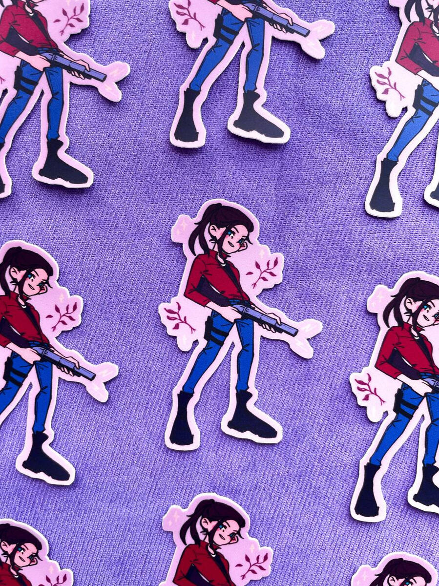 RESIDENT EVIL matte vinyl die-cut stickers